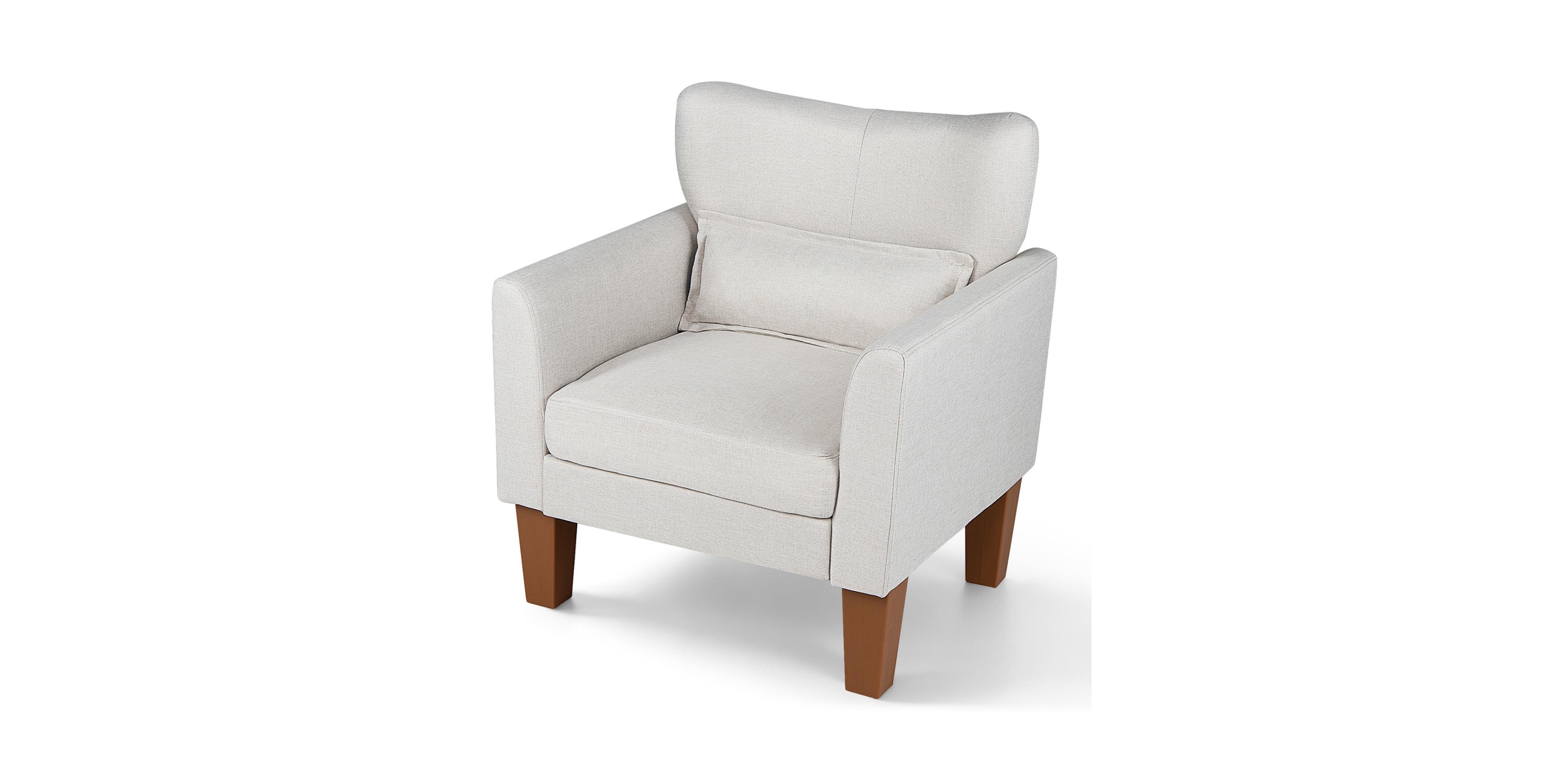 Sugift Modern Accent Chair with Removable Cushion and Pillow for Living Room