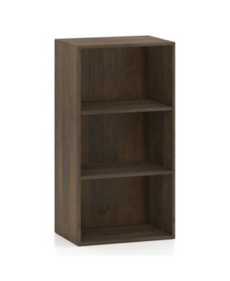 Compact 3-Tier Cube Bookcase with Adjustable Shelves
