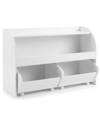 Kids Toy Storage Organizer Featuring Two Rolling Drawers