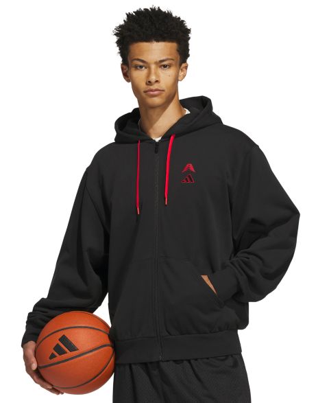 Мужское худи adidas Anthony Edwards Foundation Full-Zip, цвет: Чёрный