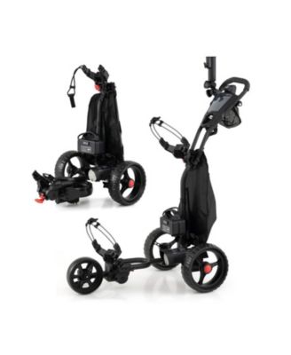 Electric 3-Wheel Golf Bag Cart with 9 Speed Settings and Digital Display