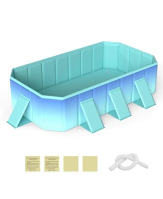Non-Inflatable Foldable Swimming Pool 99 in with 24 Wall Panels