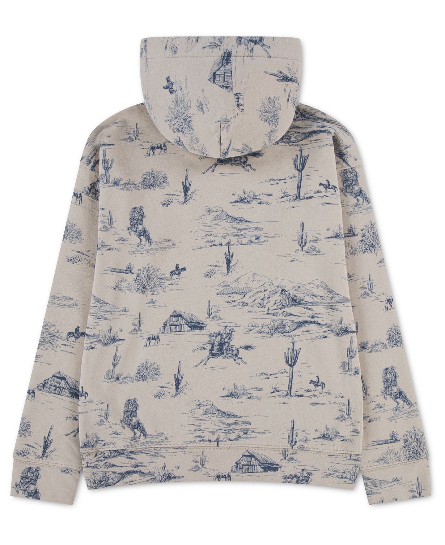 Худи abercrombie kids Giddy Up Long-Sleeve Scenic-Print Kangaroo Pocket Pullover для мальчиков, цвет: Серый — фото 2