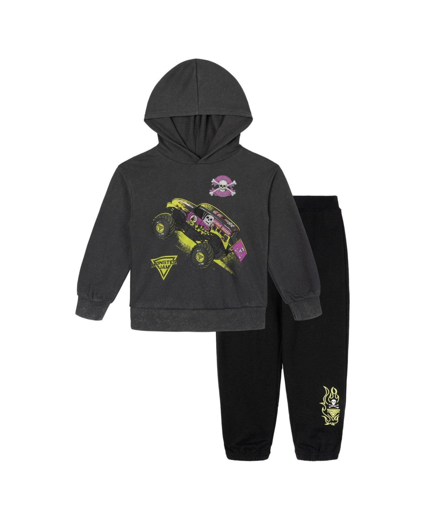 Комплект Monster Jam Fleece 2-Piece Hoodie and Pants Set для мальчиков, цвет: Чёрный — фото 1