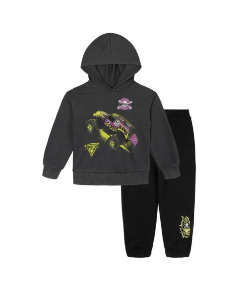 Комплект Monster Jam Fleece 2-Piece Hoodie and Pants Set для мальчиков, цвет: Чёрный