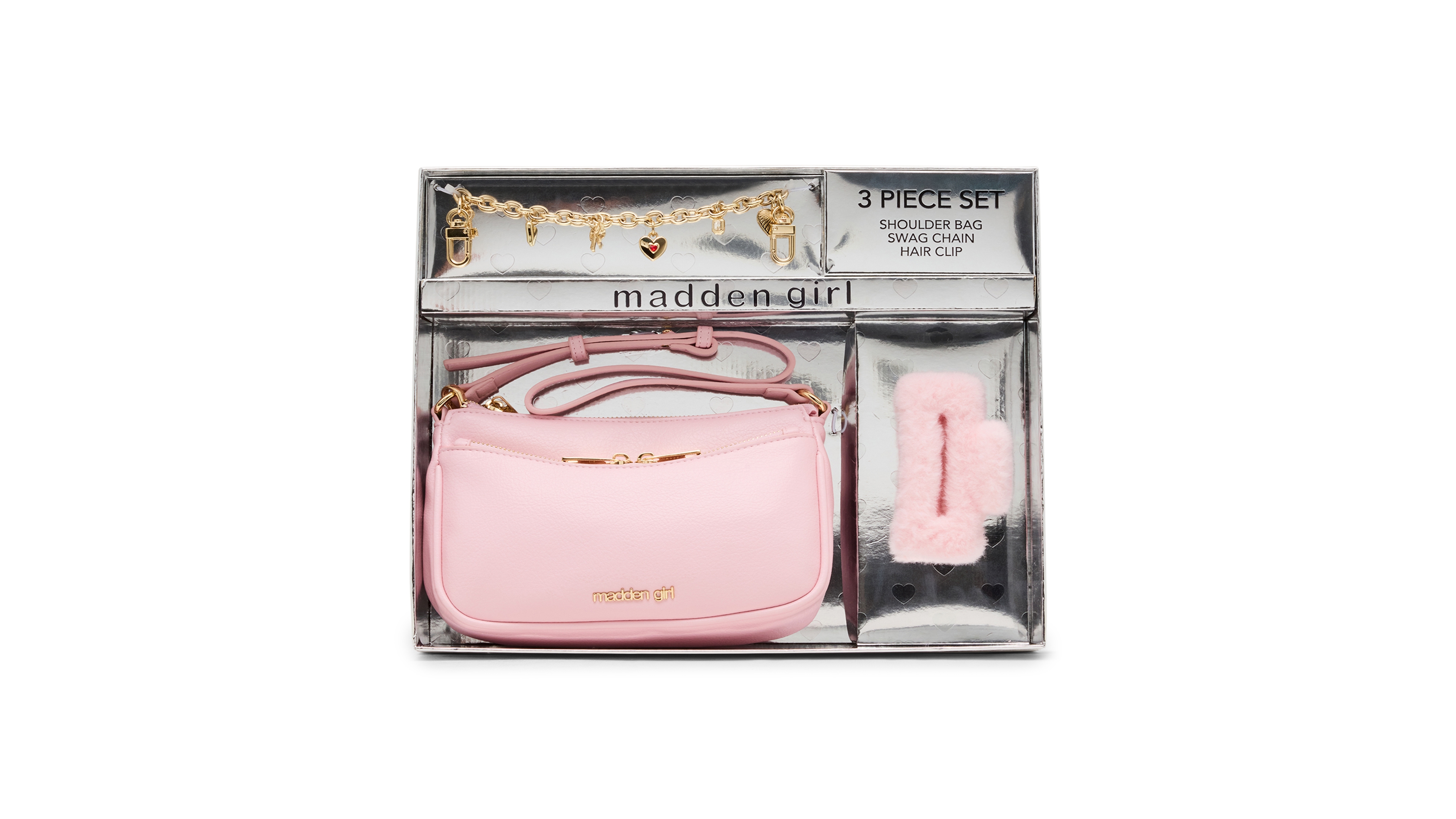Madden Girl 3-Piece Crossbody Faux Leather Shoulder Bag