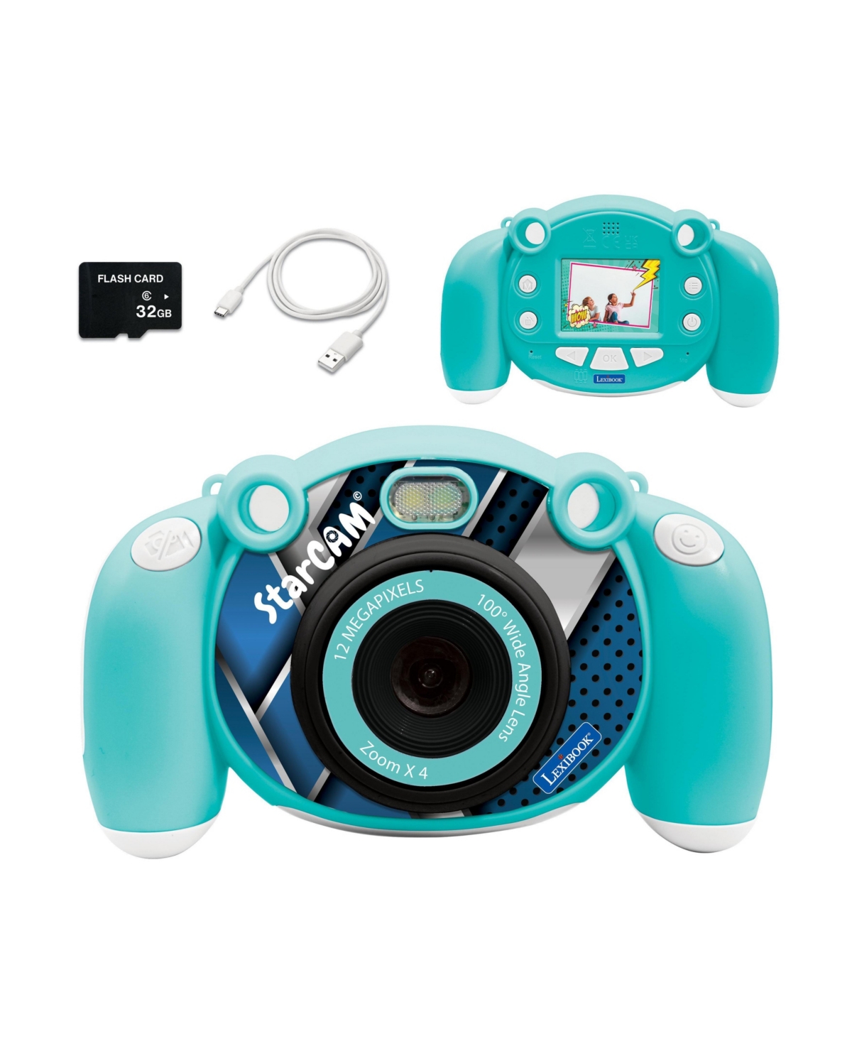 Lexibook StarCAM Kids' Camera with Photo, Video, and Game Modes, Ages 4+ - Blue