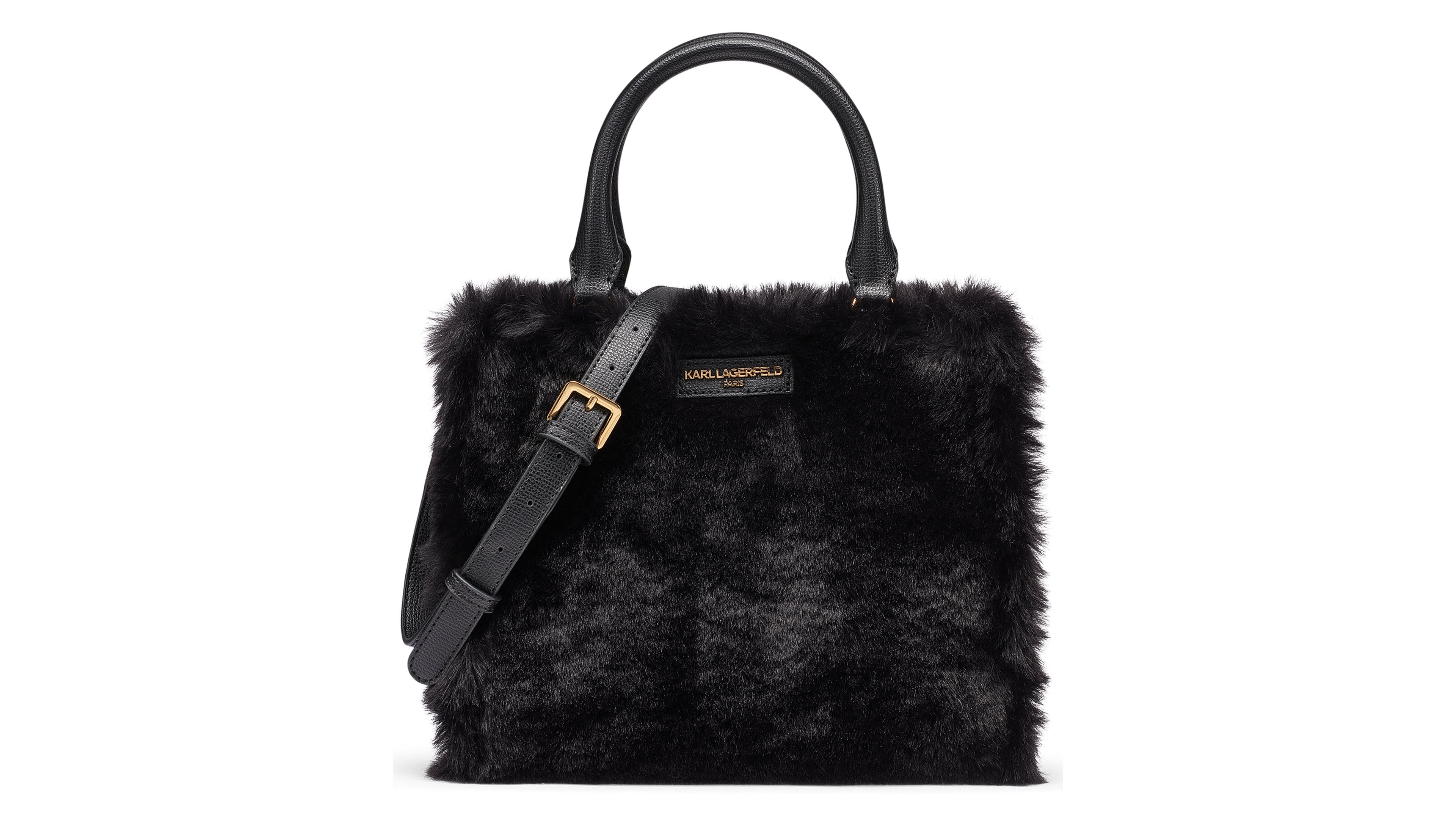 Karl Lagerfeld Paris Maybelle Faux Fur Crossbody Satchel