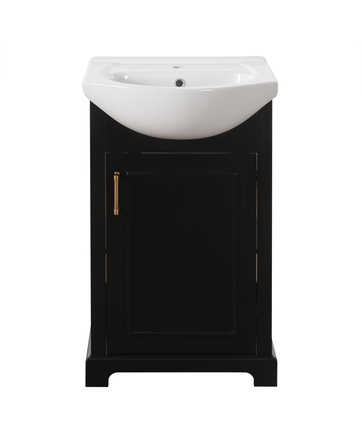 Sillysis 20 Inch Freestanding Bathroom Vanity, Mdf Cabinet with Solid Pine Wood Parts, Ceramic Integrated Sink, Soft-Close Door, Assembly Required - B