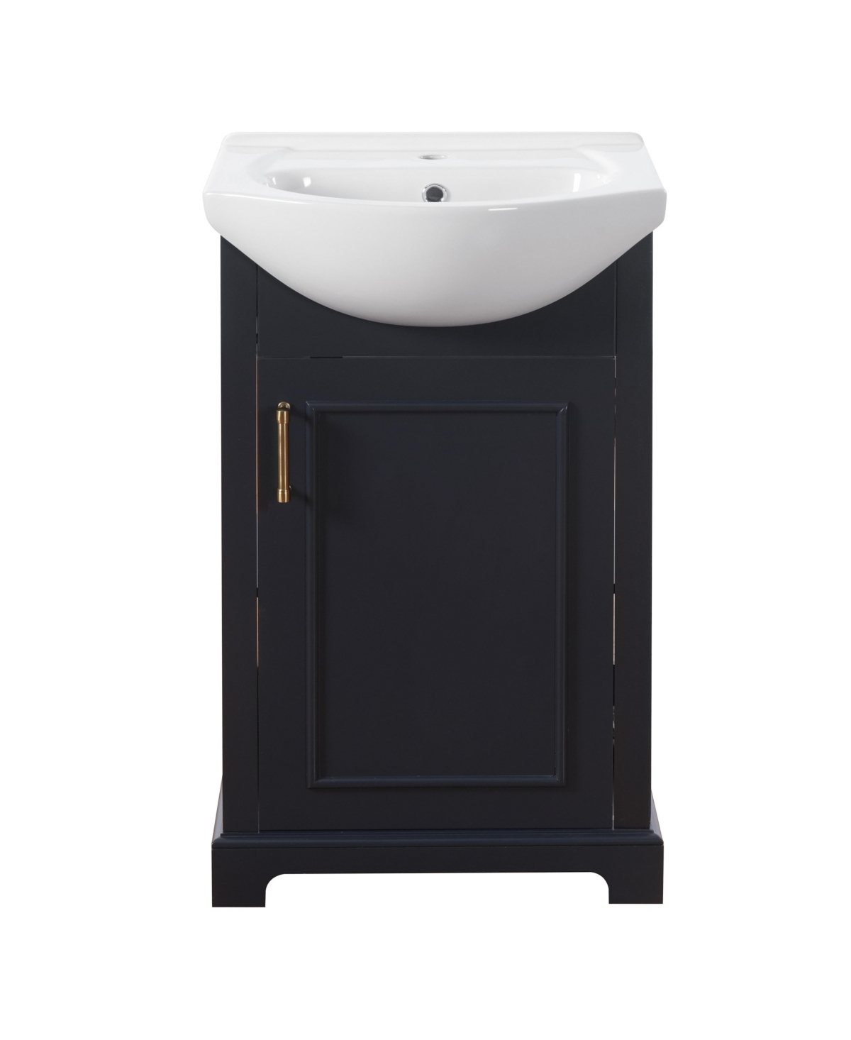 Sillysis 20 Inch Freestanding Bathroom Vanity, Mdf Cabinet with Solid Pine Wood Parts, Ceramic Integrated Sink, Soft-Close Door, Assembly Required - B