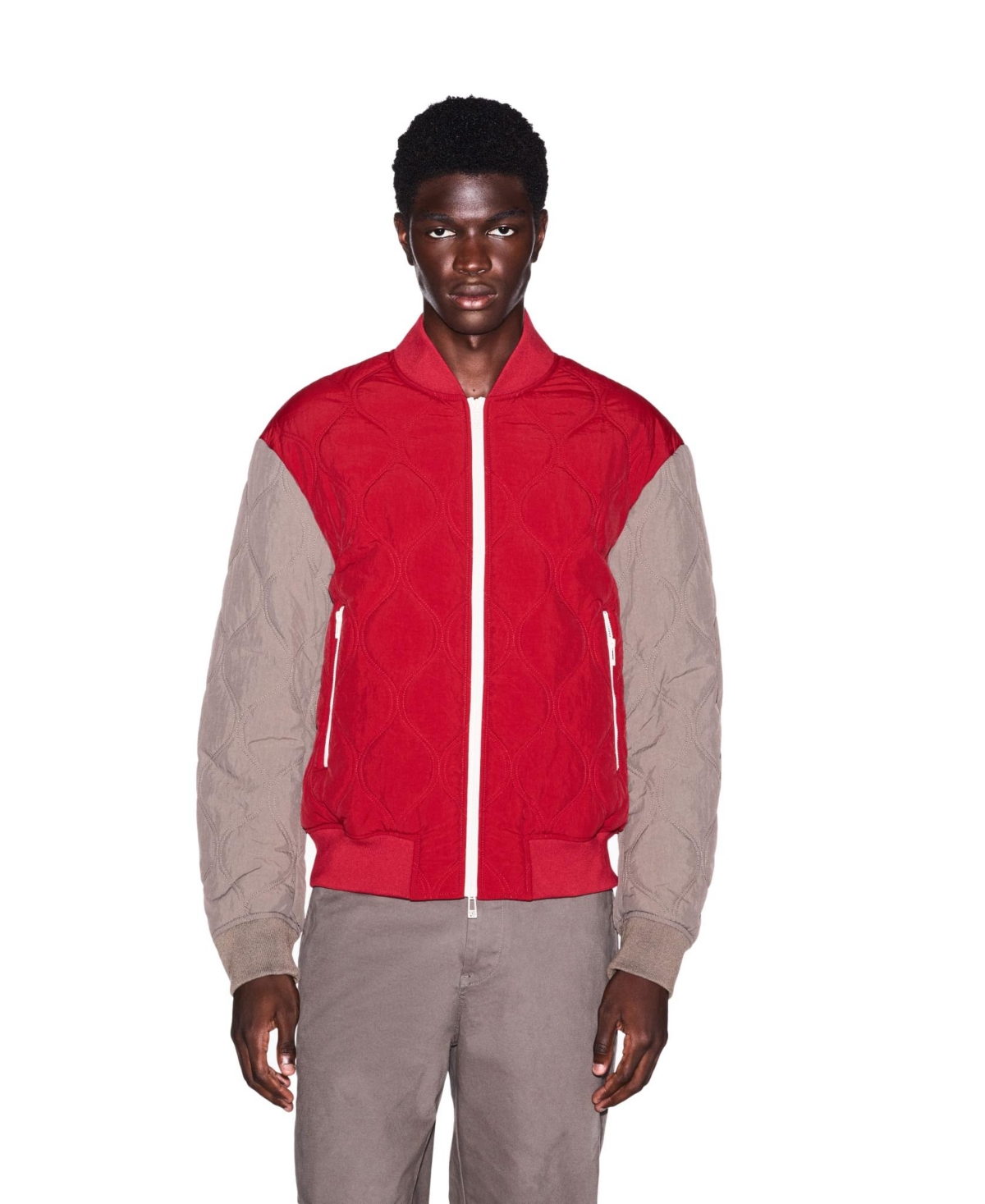 A|X Armani Exchange Men's Quilted Logo Bomber Jacket