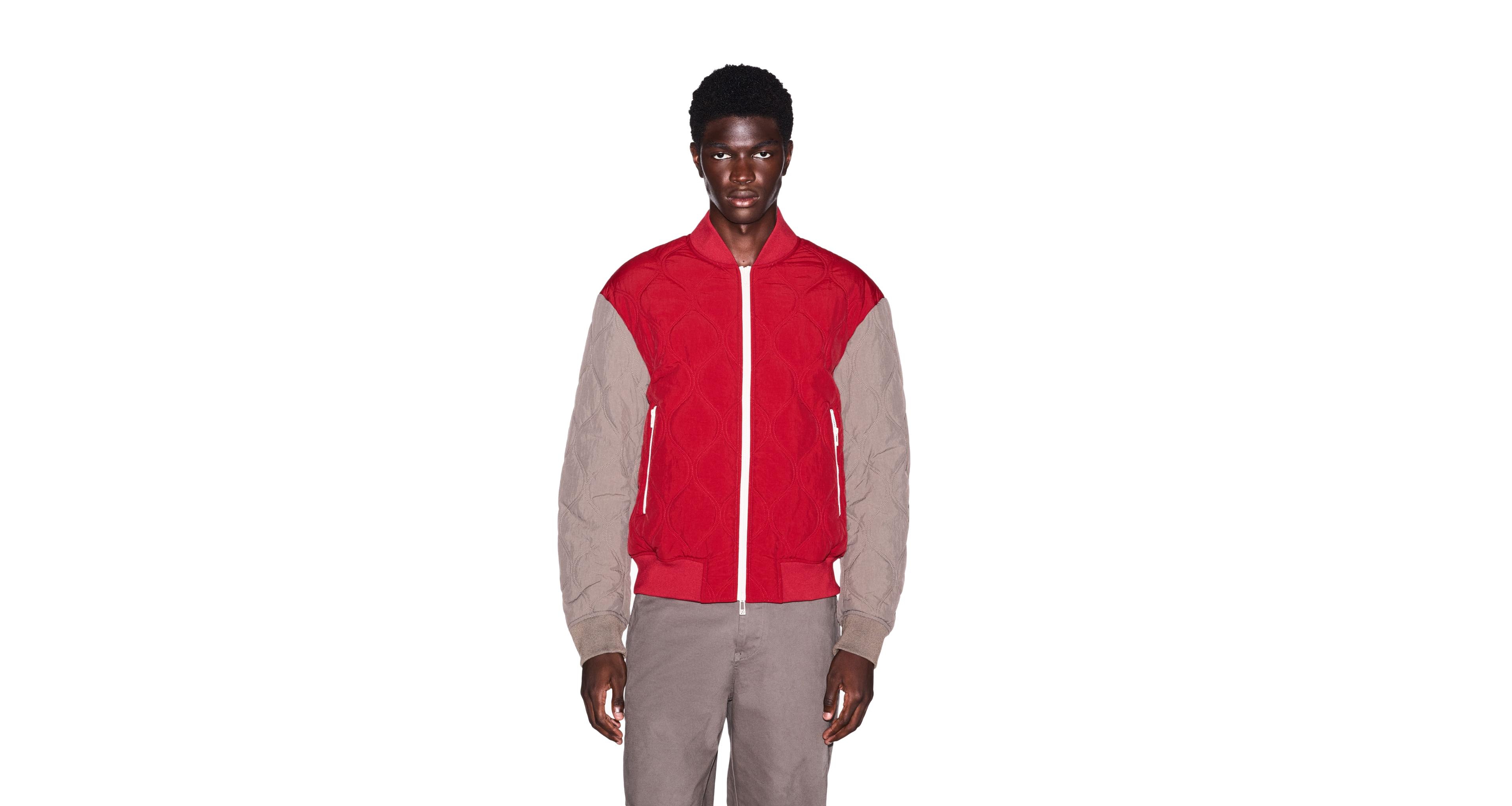 A|X Armani Exchange Men's Quilted Logo Bomber Jacket