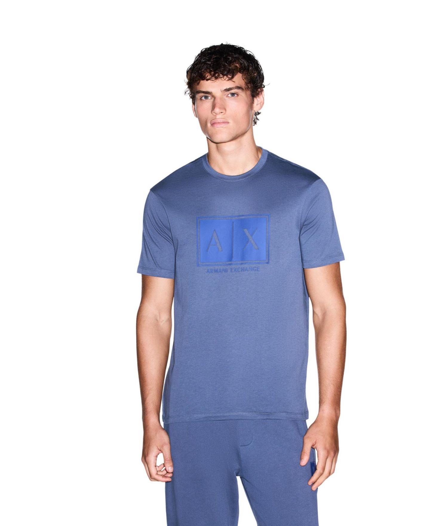 Мужская футболка A|X Armani Exchange Box Logo, цвет: Alloy — фото 8