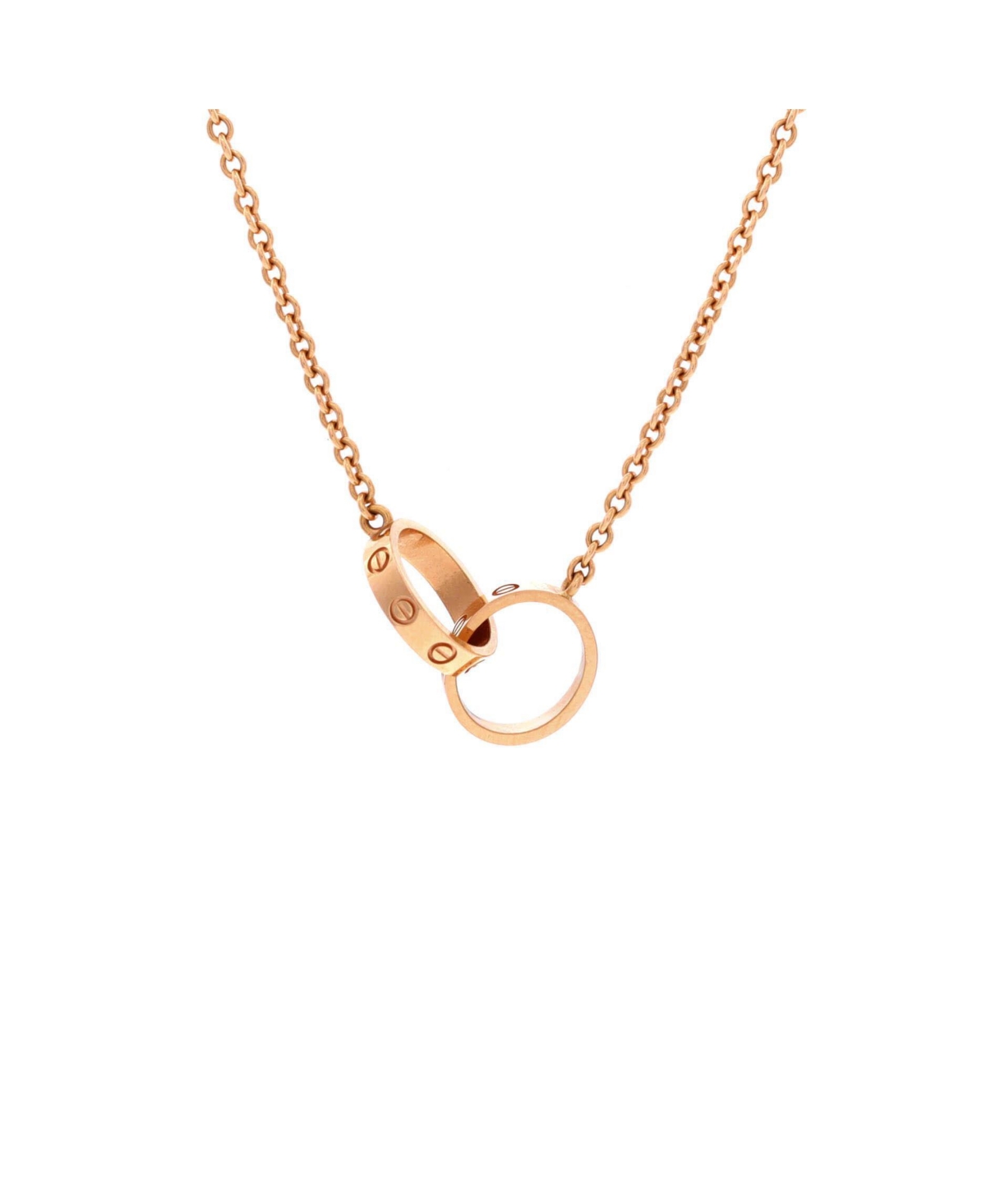 Pre-Owned Cartier Love Interlocking Necklace - 18k rose gold