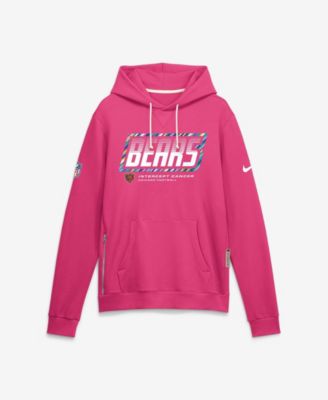 Men's Pink Chicago Bears 2026 NFL Cruical Catch Sideline Dri-Fit Pullover Hoodie