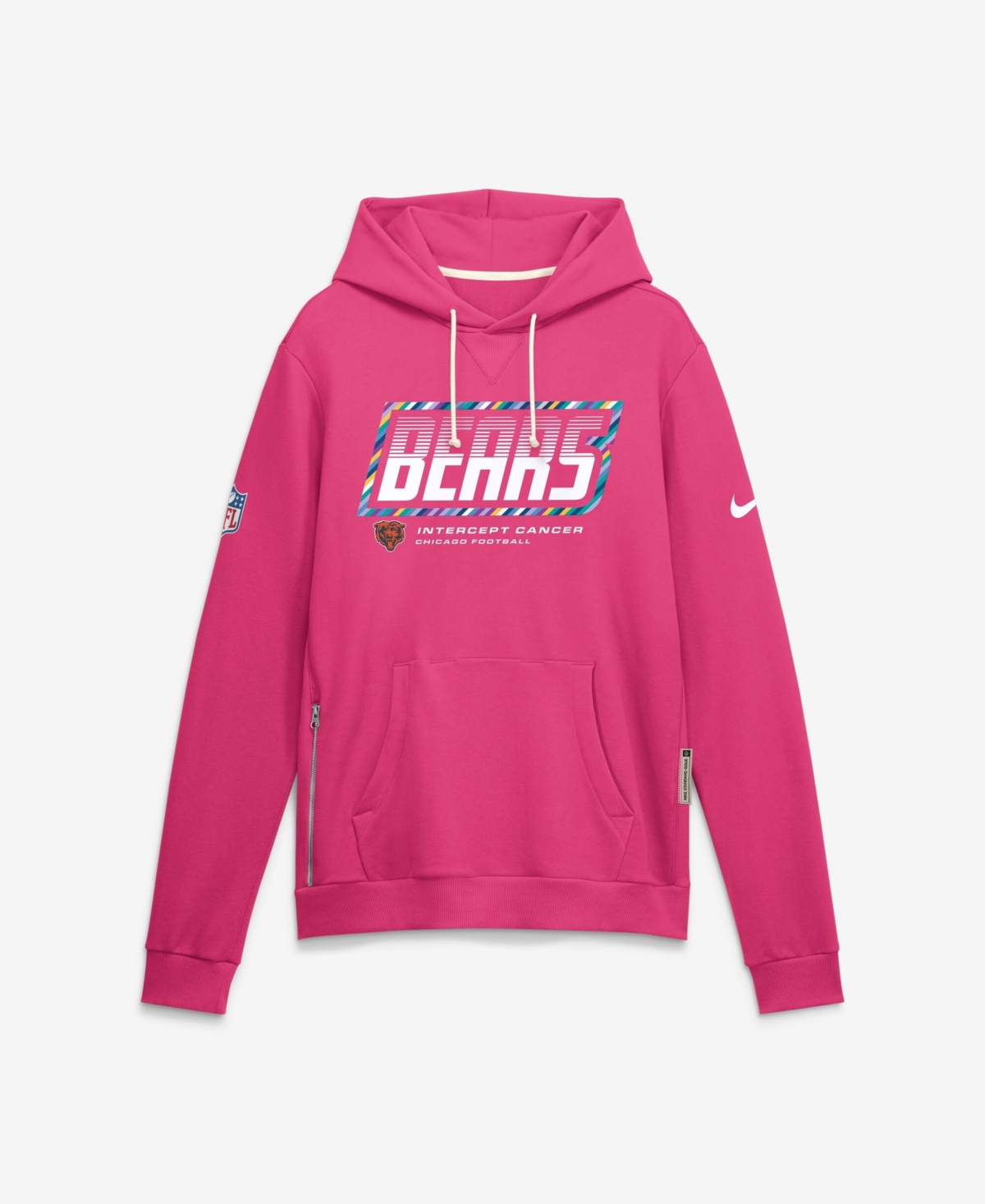 Nike Men's Pink Chicago Bears 2026 Nfl Cruical Catch Sideline Dri-Fit Pullover Hoodie