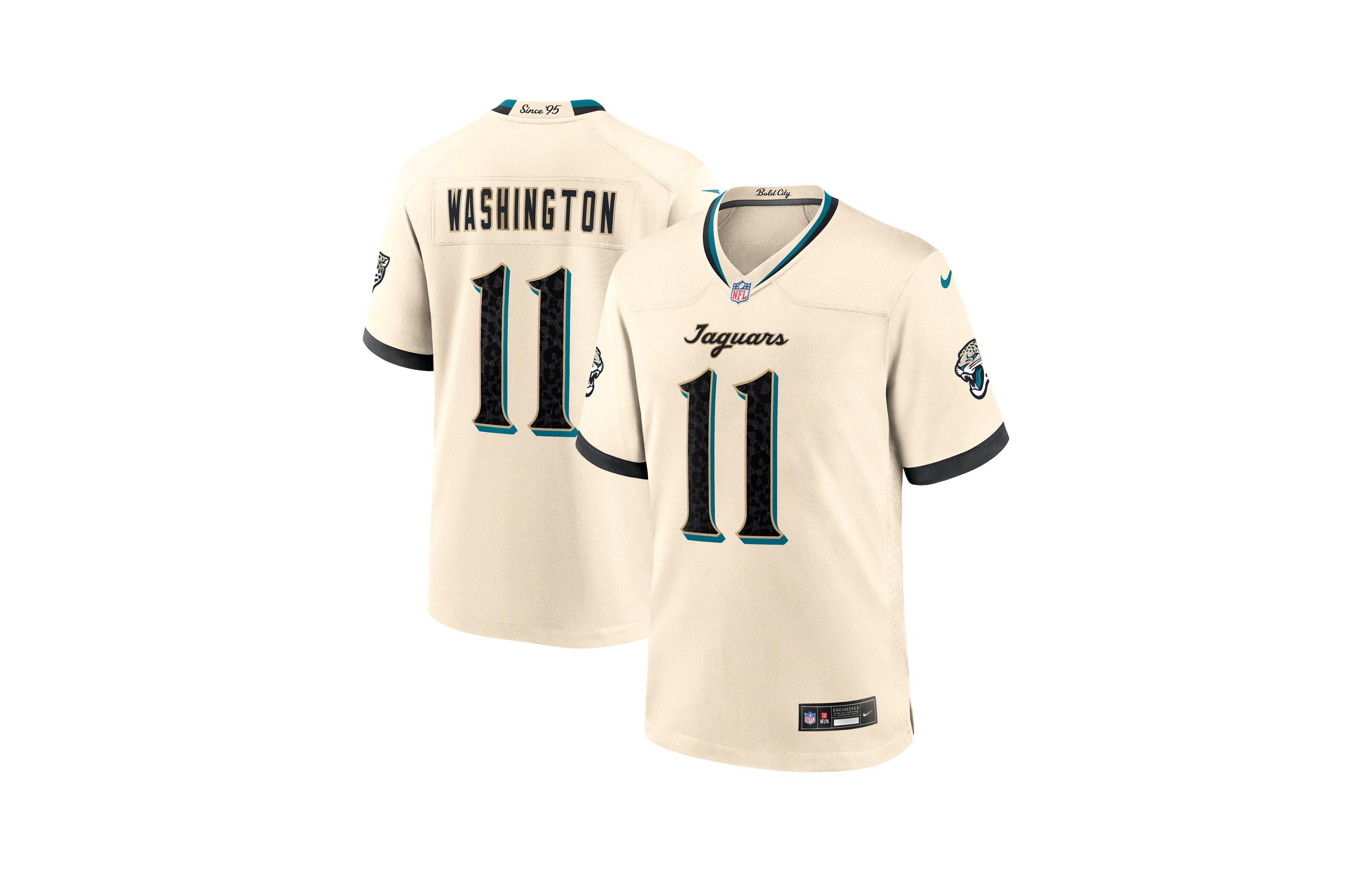 Nike Men's Parker Washington Natural Jacksonville Jaguars 2026 Rivalries Collection Game Jersey