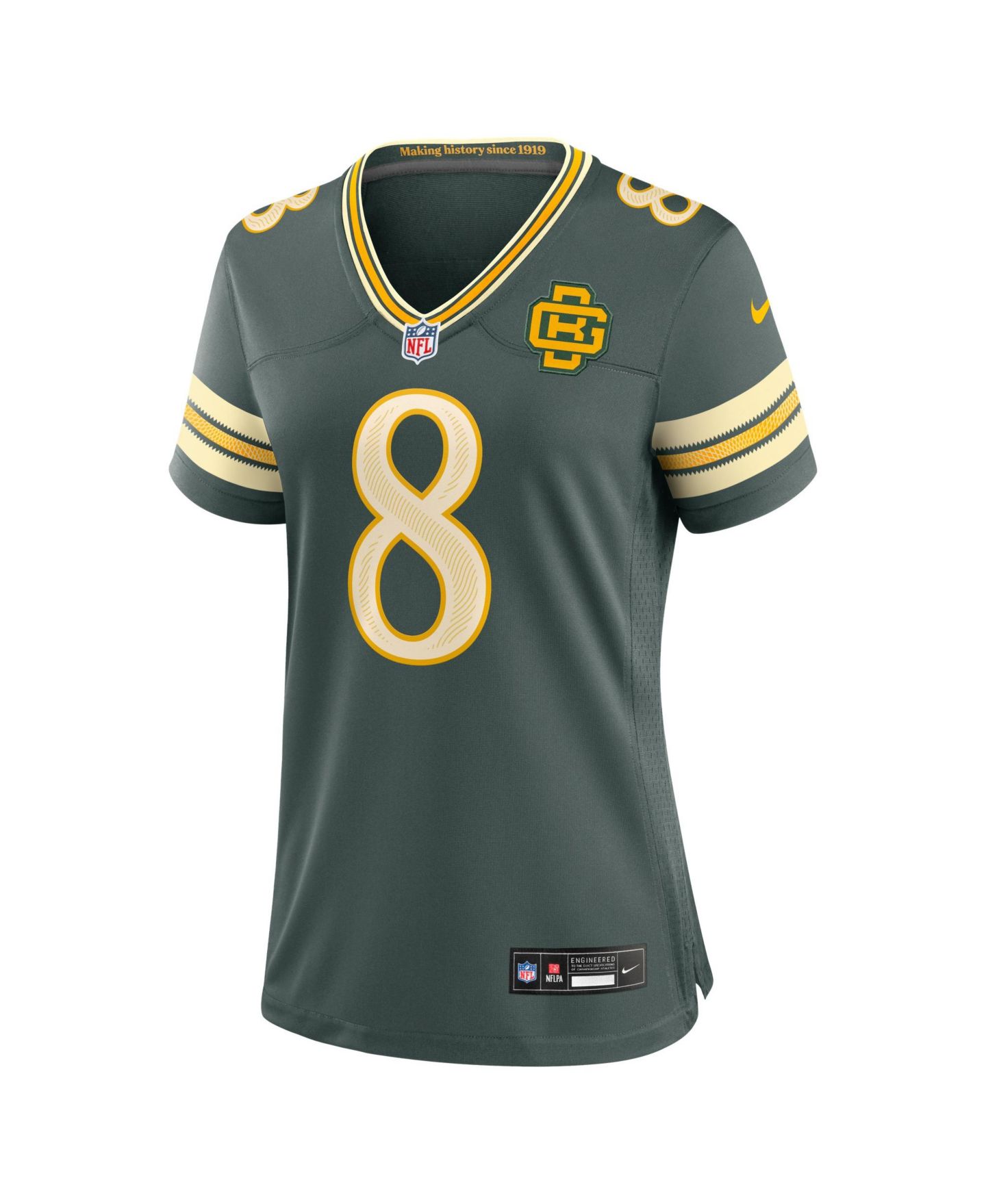 Женский топ Nike Josh Jacobs Green Bay Packers 2026 Rivalries Collection Game Jersey — фото 2