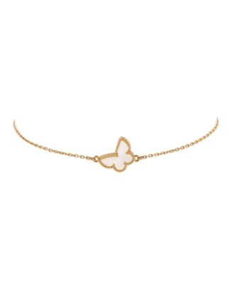 Mother-of-Pearl Sweet Alhambra Butterfly Bracelet in 18K Yellow Gold
