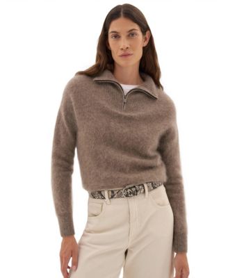 Women's Seraphine Quarter-Zip Long-Sleeve Wool Sweater