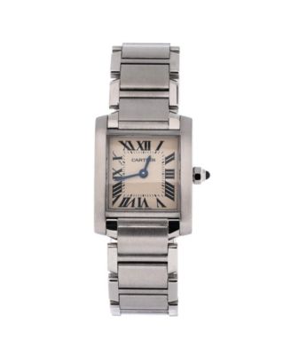 Women's Quartz Tank Française Stainless Steel Watch, 20mm