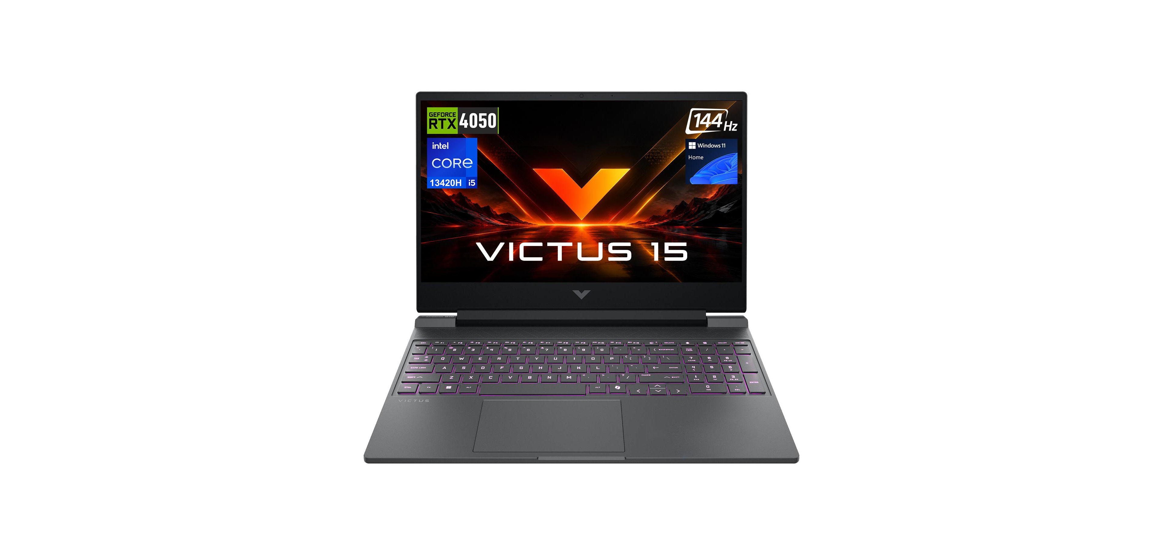 Hp Victus 15 Rtx 4050 Gaming Laptop, 15.6" Fhd 144Hz, Intel Core i5-13420H, 32GB DDR4 Ram, 1TB Ssd, Wi-Fi 6, Rgb Backlit Kb, Windows 11 Home, Grey