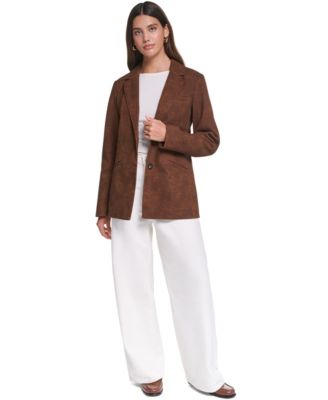 Women's Laydown Collar Single-Breasted Blazer