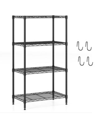 42.5 Inch 4-Tier Set of 2 Metal Adjustable V-Shaped Wire Shelving Units