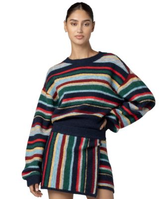 Women's Striped Change of Scenery Cropped Sweater