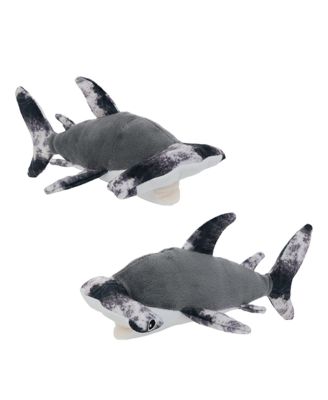 Ocean Hammerhead 2 Pack, Durable Plush Squeaky Dog Toy