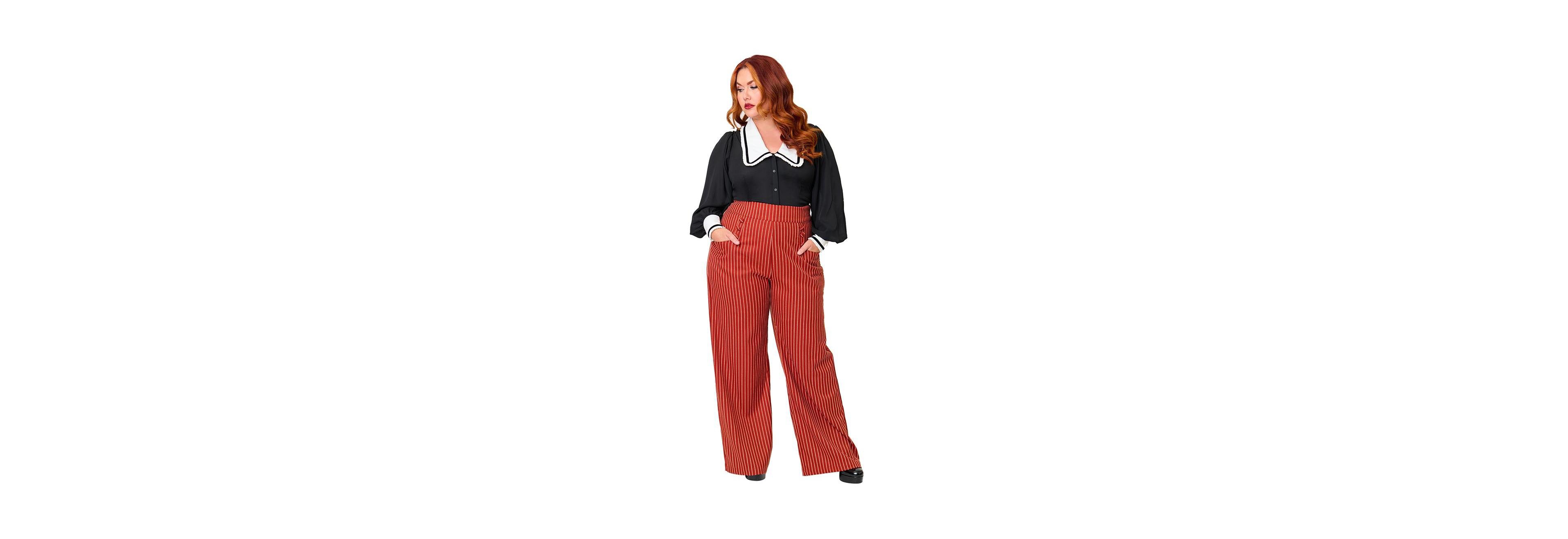 Unique Vintage Plus 1940s Ginger Wide Leg Pants