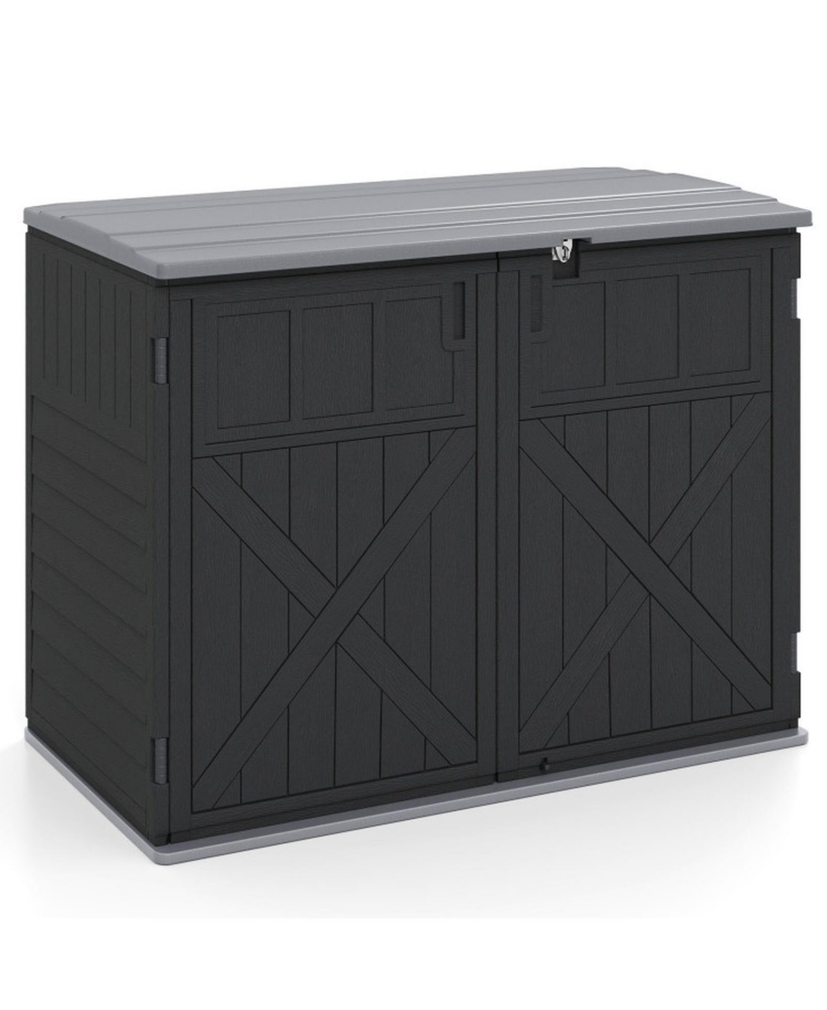 Gouun 20 Cu Ft Horizontal Resin Storage Shed with 3-Position Adjustable Shelf