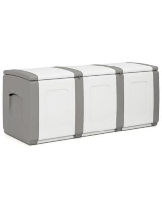 80 Gallon Long Patio Storage Container with Vented Side Handles