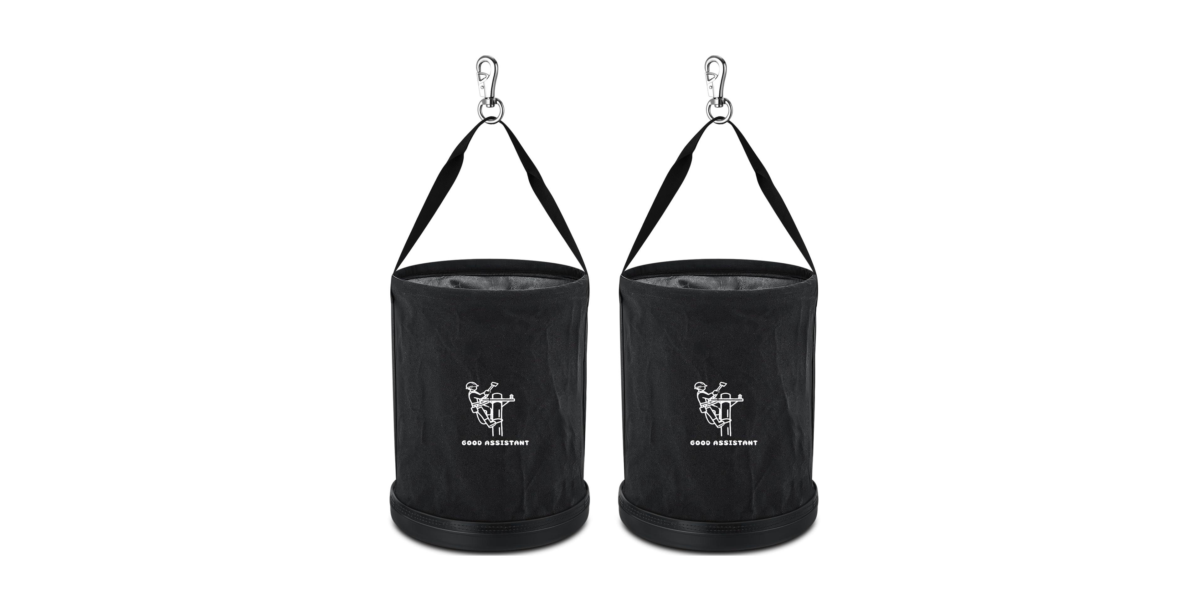 Xdovet 2 Pack 15IN X 12IN Linemen Canvas Tool Bucket Bag