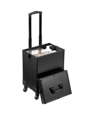 5-in-1 Rolling Makeup Train Case with Pull Rod and Lock