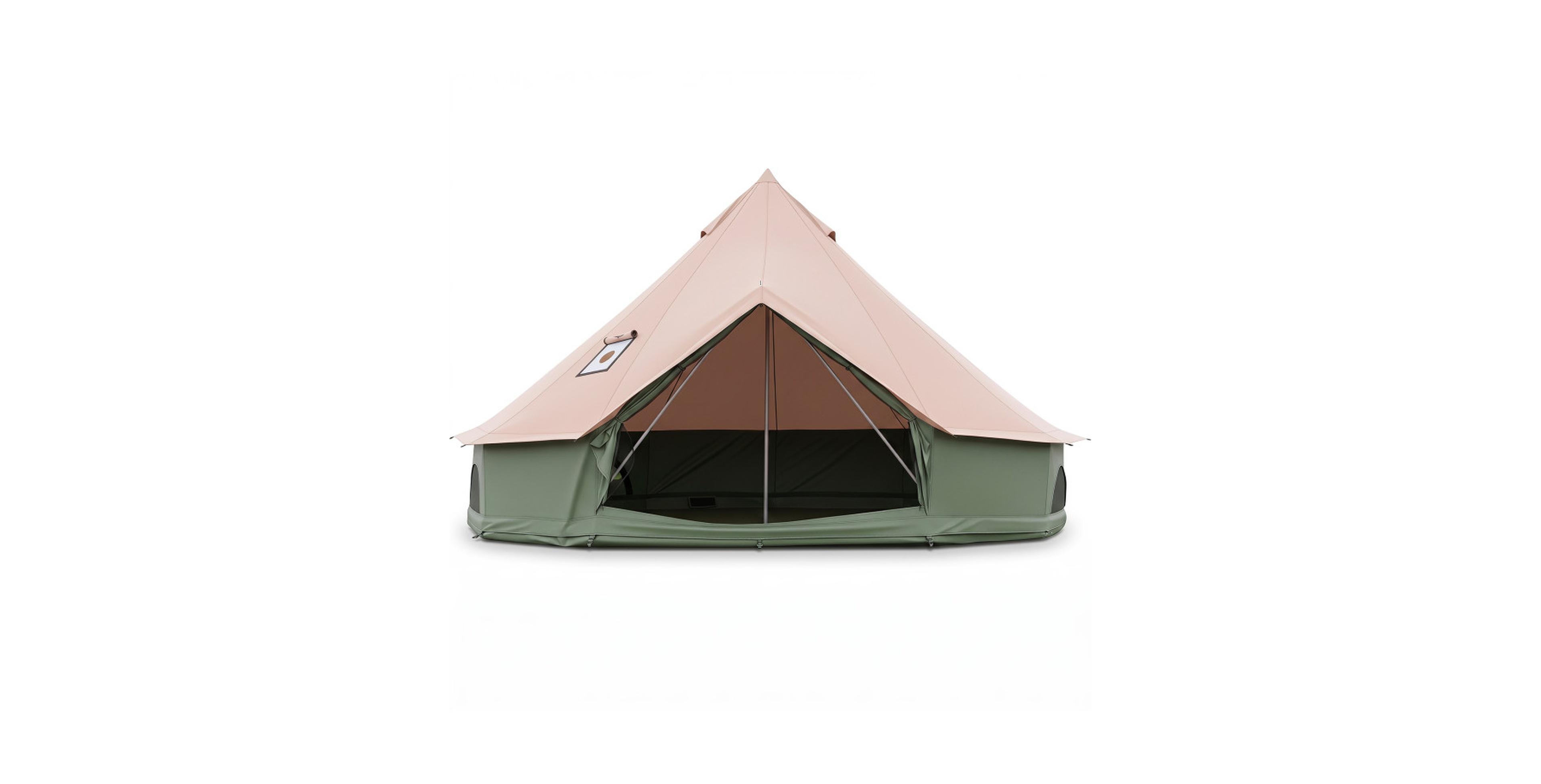 Sugift Waterproof Bell Tent with Stove Jack and Mesh Windows