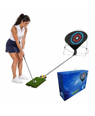 Golf Chipping Net And Putting Mat Automatic Ball Return Pop Up Practice Aid