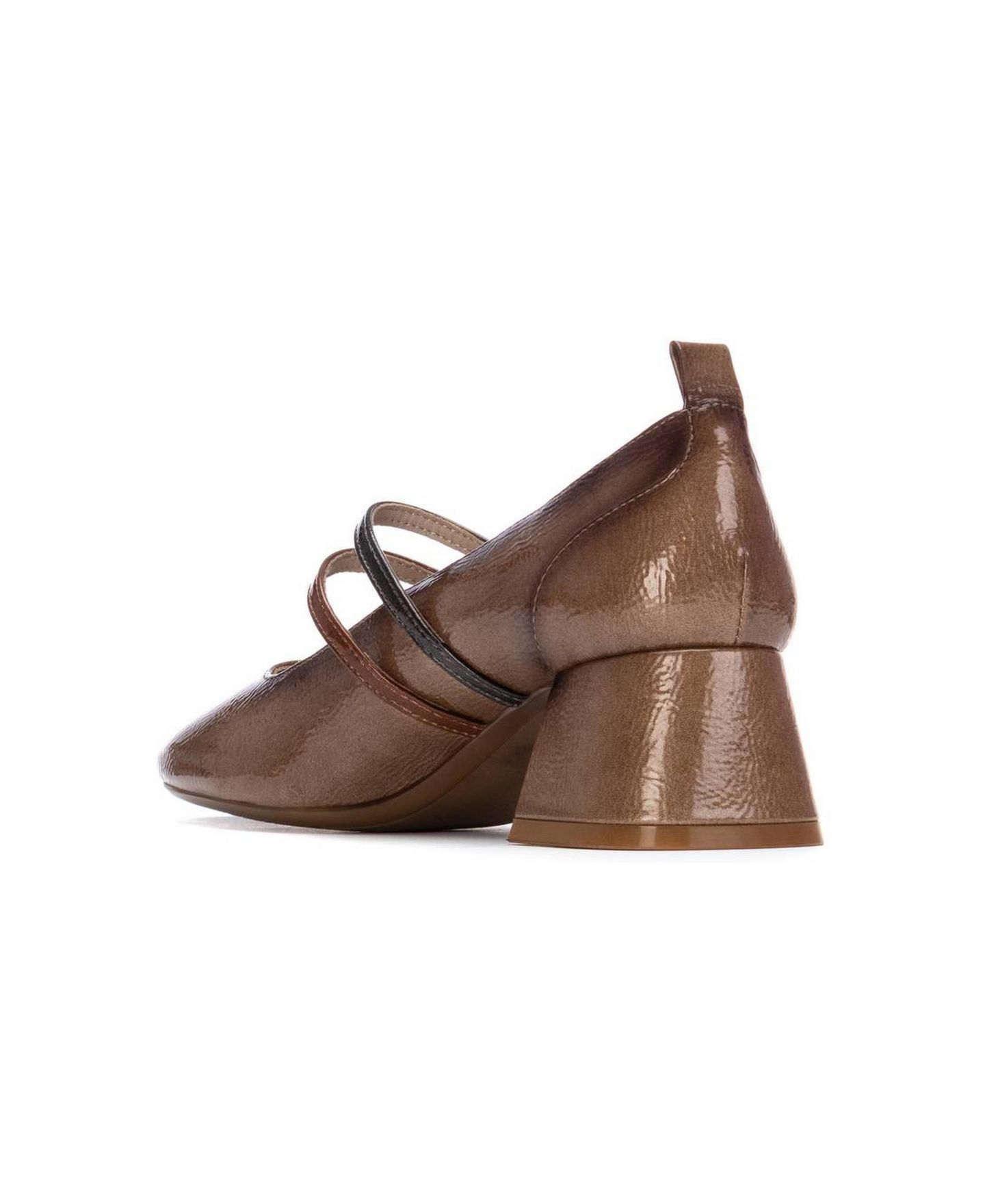 Женские туфли XTI Patent Leather Mary Jane Heel, цвет: Бежевый — фото 3