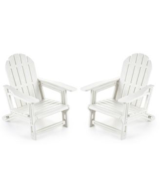 Set of 2 All-Weather Kids Outdoor Adirondack Chairs for Ages 3 and Up