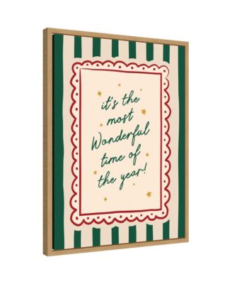 Most Wonderful Time Christmas by Lucky Guava Framed Canvas Wall Art Print