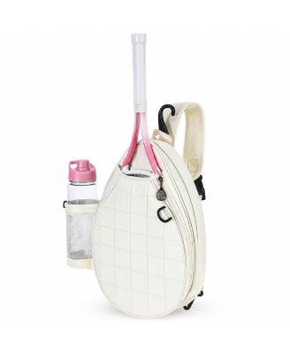 Women's Tennis Racket Bag Crossbody Sling With Adjustable Strap Large Capacity Water Resistant