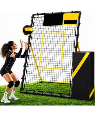 Adjustable Volleyball Rebounder Net Angle Customization Portable Training Equipment With Travel Bag