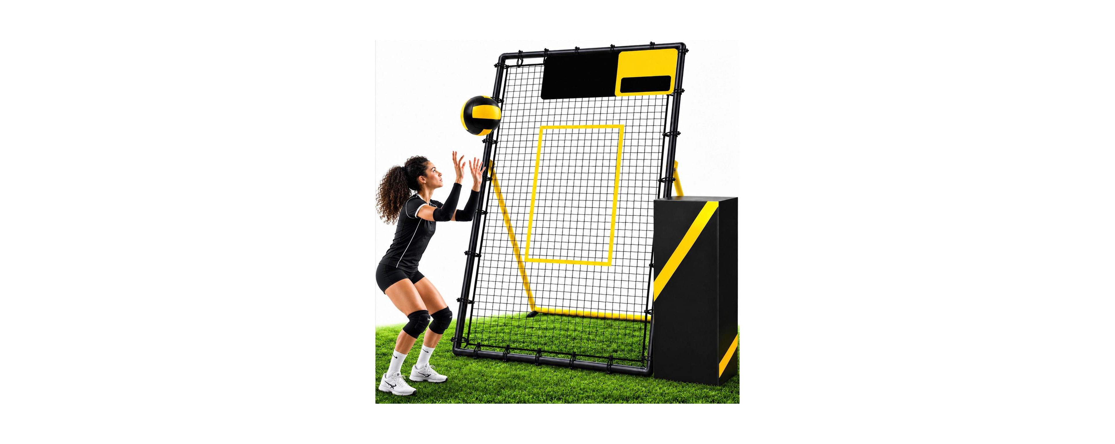 Peneyon Adjustable Volleyball Rebounder Net Angle Customization Portable Training Equipment With Travel Bag