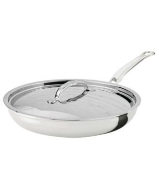 ProBond&reg; Luxe 11" Polished Professional Clad Stainless Steel Skillet with Lid
