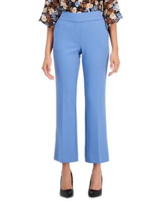 Petite Pull-On Straight-Leg Pants