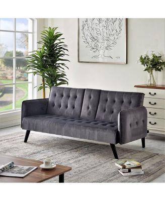 72" Convertible Sofa Bed with Cup Holders
