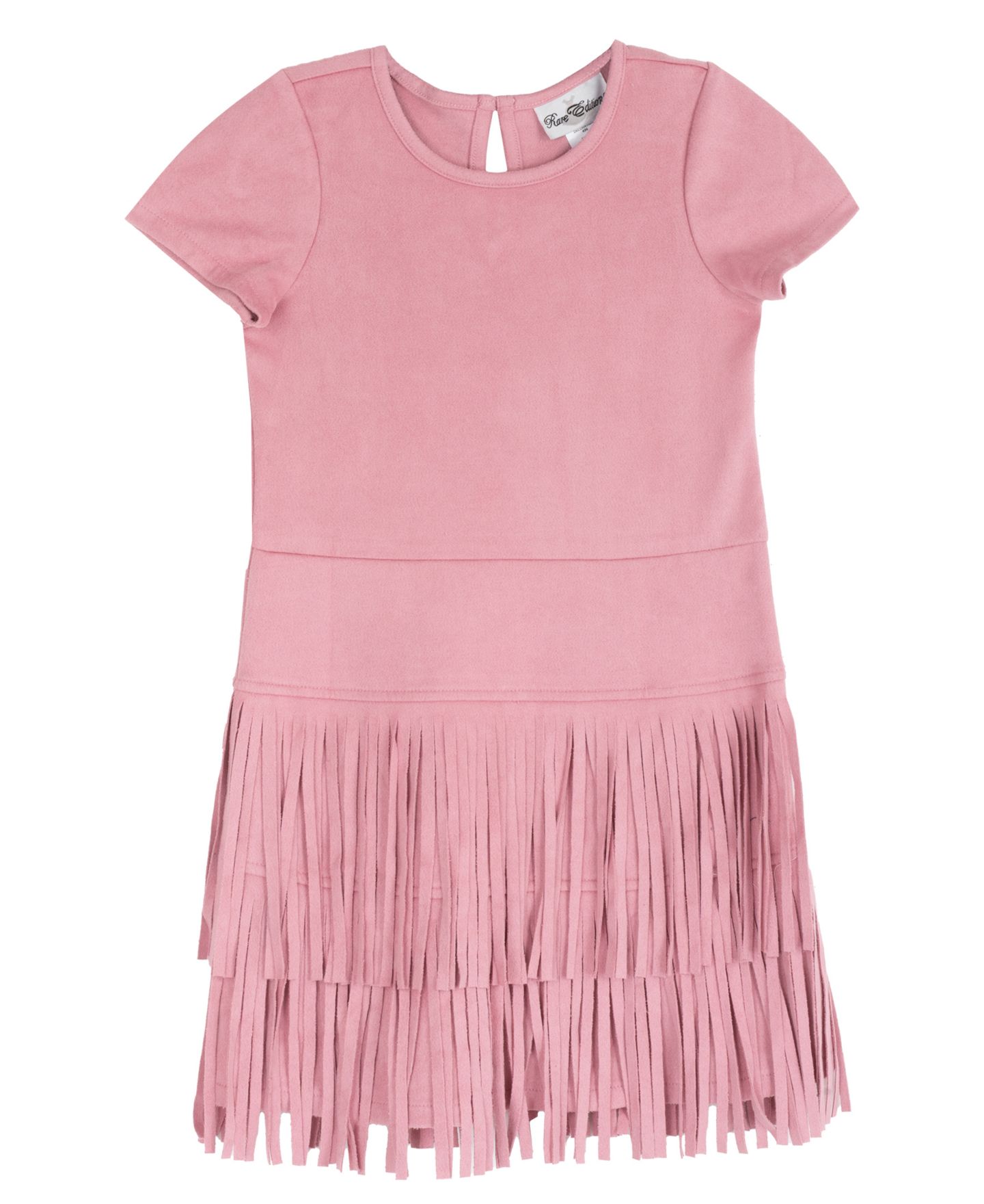 Rare Editions Girls' 2T-6X Cowgirl Cat Appliqué Tiered Graphic Sweater and Short-Sleeve Dress, 2-Piece Set, цвет: Светлый синий — фото 6