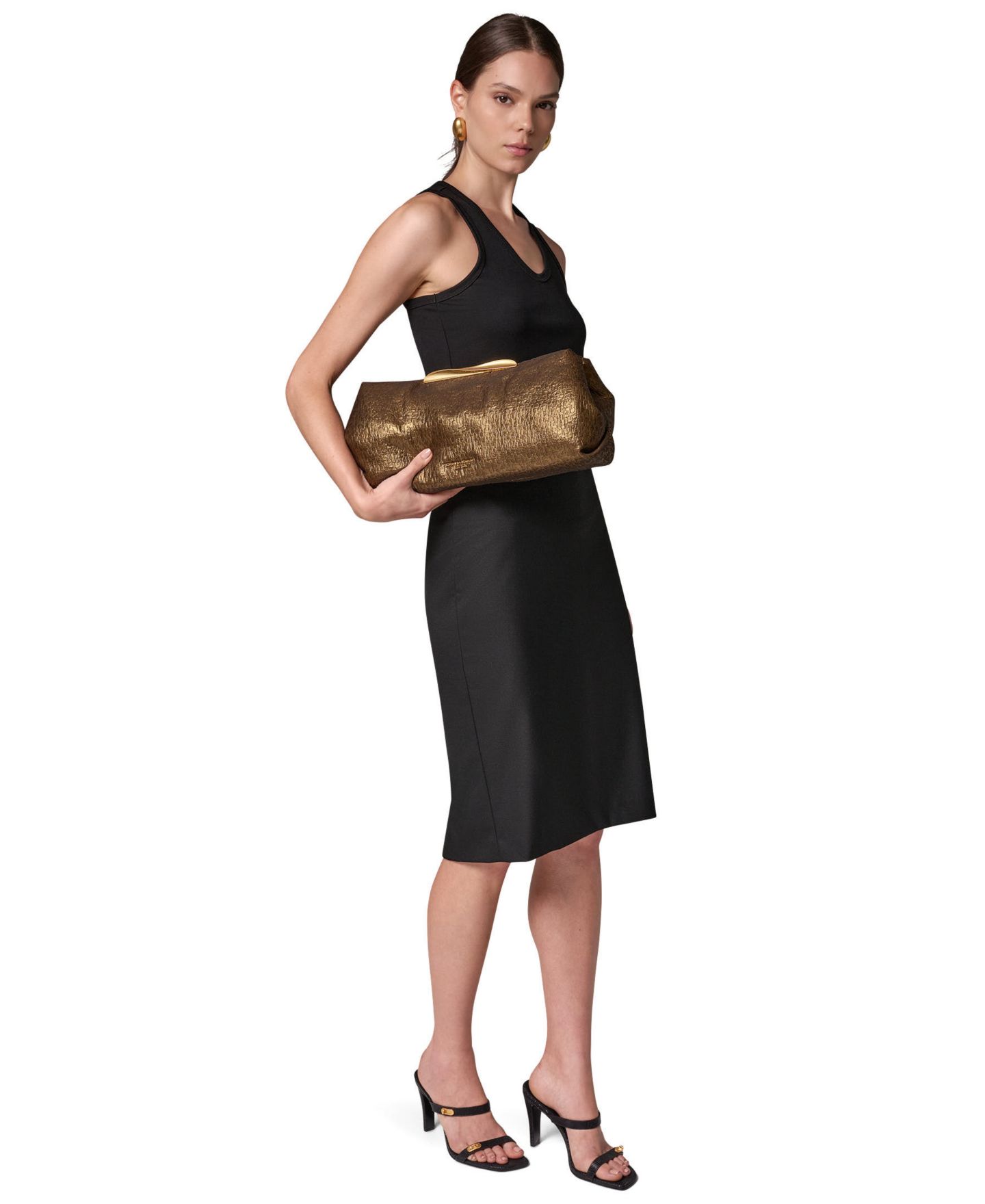 Женский клатч Donna Karan New York Poplin Extra-Large Clutch Handbag, цвет: Бронзовый — фото 4