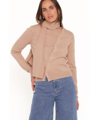 Women's Gunhild Asymmetrical Scarf Cardigan Sweater