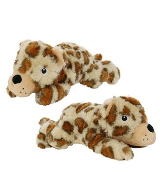 Safari Leopard 2 Pack, Durable Plush Squeaky Dog Toy